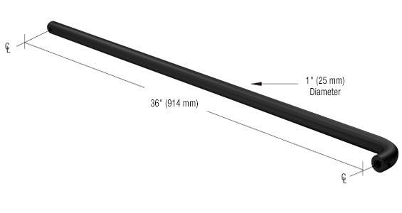 CRL Astral Push Bar for 36" Off-Set Hung Door