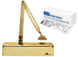 CRL Delayed Action Adjustable Spring Power Size 1/2 to 4 Surface Mount Door Closer