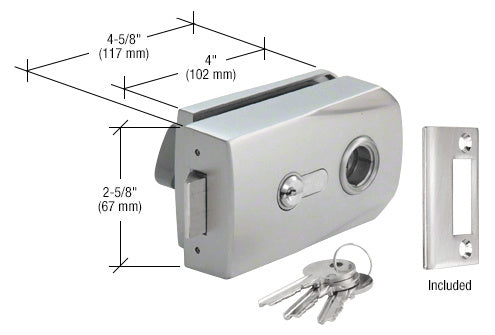 CRL Glass Mount Lever Lock for Metal Frame Doors