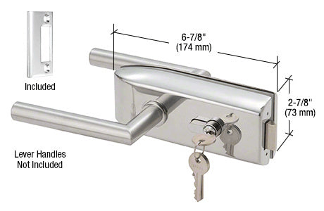 CRL Glass Mounted Latch with Lock and Thumbturn