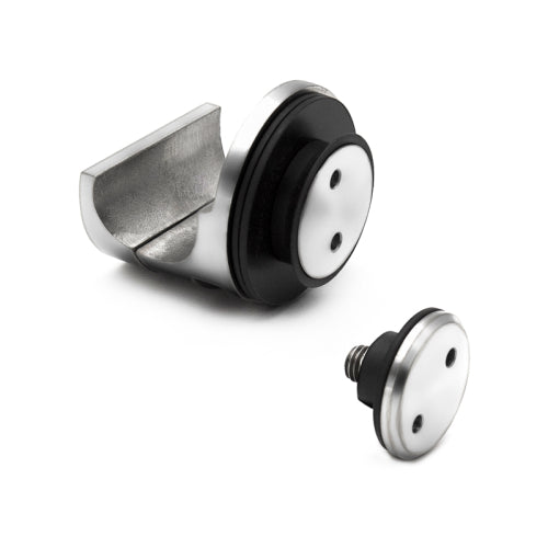 FHC Carmel Series Glass Mount Clamp With Surface And Flush Mount Cap