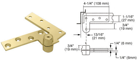 Rixson® 3/4" Offset Top Pivot