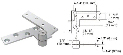 Rixson® 3/4" Offset Top Pivot