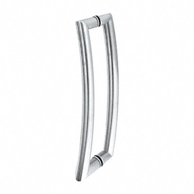 CRL Glass Mounted Curved Tubular Back-to-Back Pull Handle