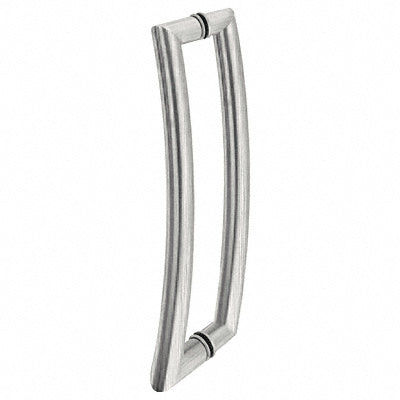 CRL Glass Mounted Curved Tubular Back-to-Back Pull Handle