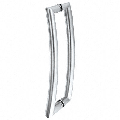 CRL Glass Mounted Curved Tubular Back-to-Back Pull Handle