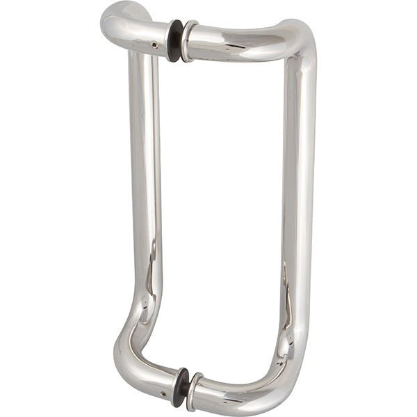 Rockwell Offset Back to Back Tempered Glass Mount Commercial Swing Door Pull Handle