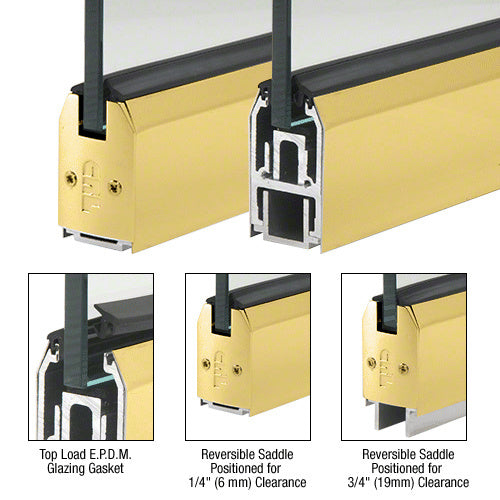 CRL Powder Coat 2-5/16" x 120" Length Low Profile Tapered Sidelite Rail With Saddle