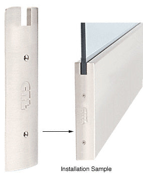 CRL 10" Square End Cap for Sidelite Rail- 3/4" Glass