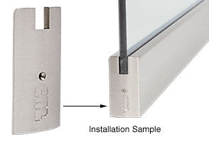 CRL 4" Square End Cap for Sidelite Rails with 3/4" Glass