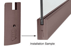 CRL 4" Square End Cap for Sidelite Rails with 3/4" Glass