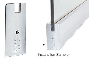 CRL 4" Square End Cap for Sidelite Rails with 3/4" Glass