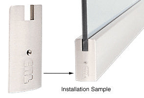 CRL 4" Square End Cap for Sidelite Rails with 3/4" Glass