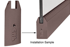 CRL Powder Coat 4" Tapered End Cap for Wedge-Lock® Sidelite Rails and 3/4" Glass