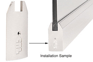 CRL Powder Coat 4" Tapered End Cap for Wedge-Lock® Sidelite Rails and 3/4" Glass