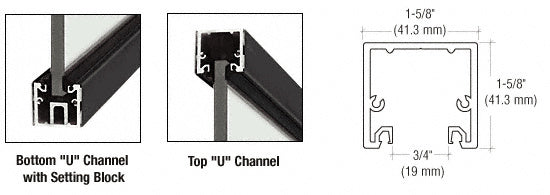 CRL 120" U-Channel with Roll-In Top Load Gasket