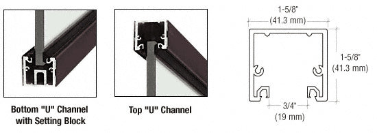 CRL 240" U-Channel with Roll-In Top Load Gasket