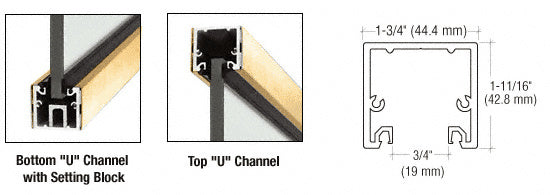 CRL 120" U-Channel with Roll-In Top Load Gasket
