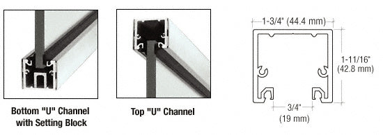 CRL 120" U-Channel with Roll-In Top Load Gasket