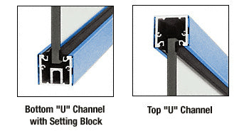 CRL Custom Length U-Channel with Roll-In Top Load Gasket