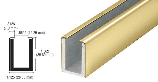 CRL Wet Glaze 1-1/2" Deep U-Channel Custom Length