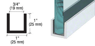 CRL Wet Glaze 1" Deep U-Channel 120" Stock Length