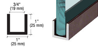 CRL Wet Glaze 1" Deep U-Channel 120" Stock Length