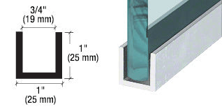 CRL Wet Glaze 1" Deep U-Channel 120" Stock Length