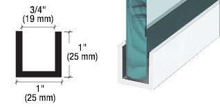 CRL Wet Glaze 1" Deep U-Channel 120" Stock Length