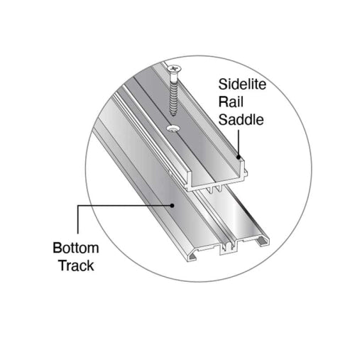 FHC BRS100 Rail Saddle For Rolling Sliding System Sidelite Rails - 120" Long