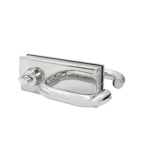 FHC NPF Glass Mounted Lever Latch With Lock/Thumbturn And Tubular Handles