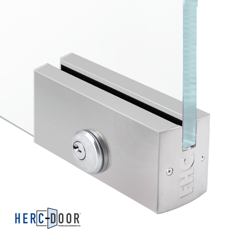 2-1/2" Square Patch Rail With Lock
