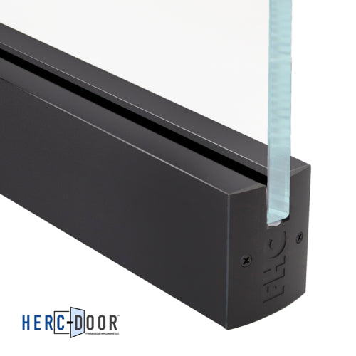 FHC 2-1/2" Low Profile Tapered Door Rail Without Lock For 3/8" Glass - 35-3/4" Length