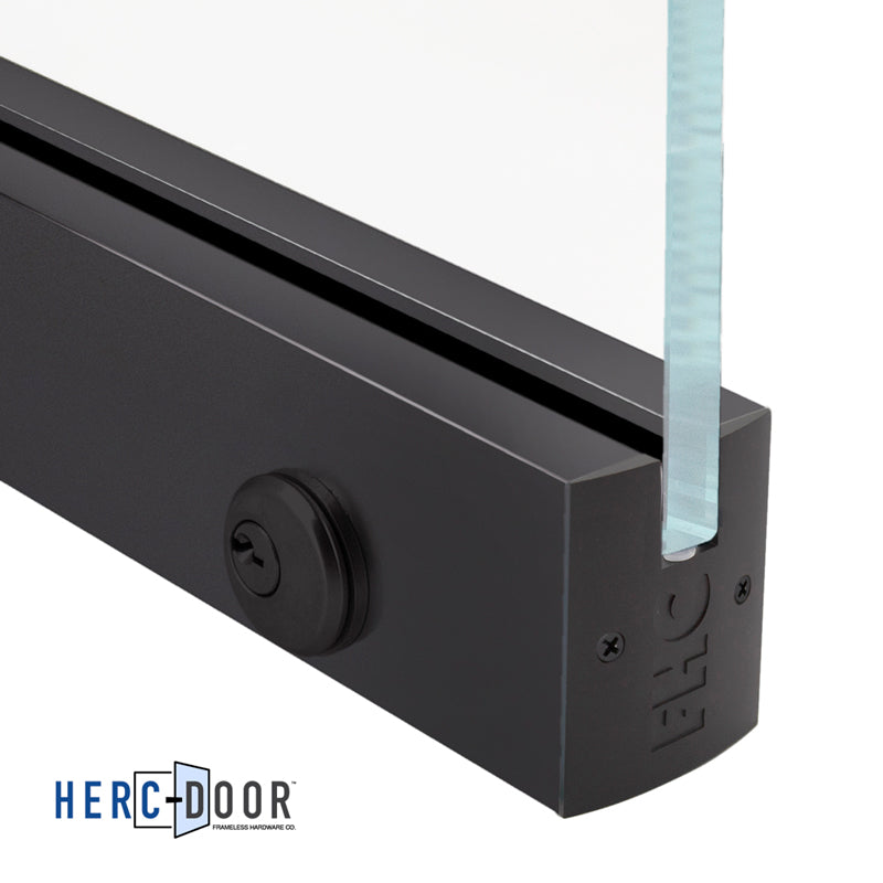 2-1/2" Low Profile Square Door Rail With Lock - 35-3/4" Length