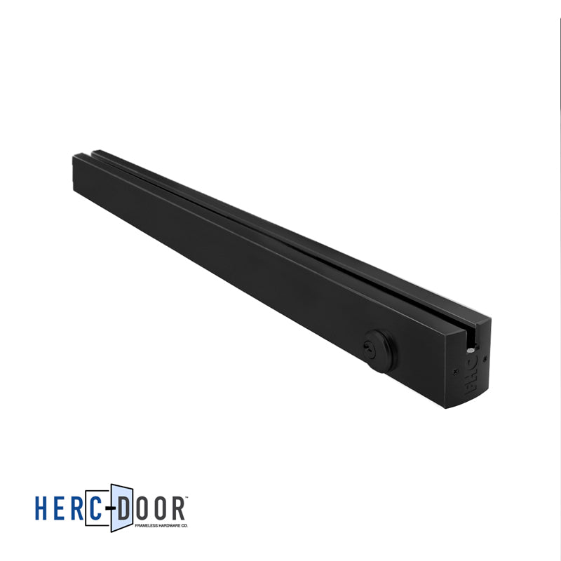 2-1/2" Low Profile Square Door Rail With Lock - 35-3/4" Length