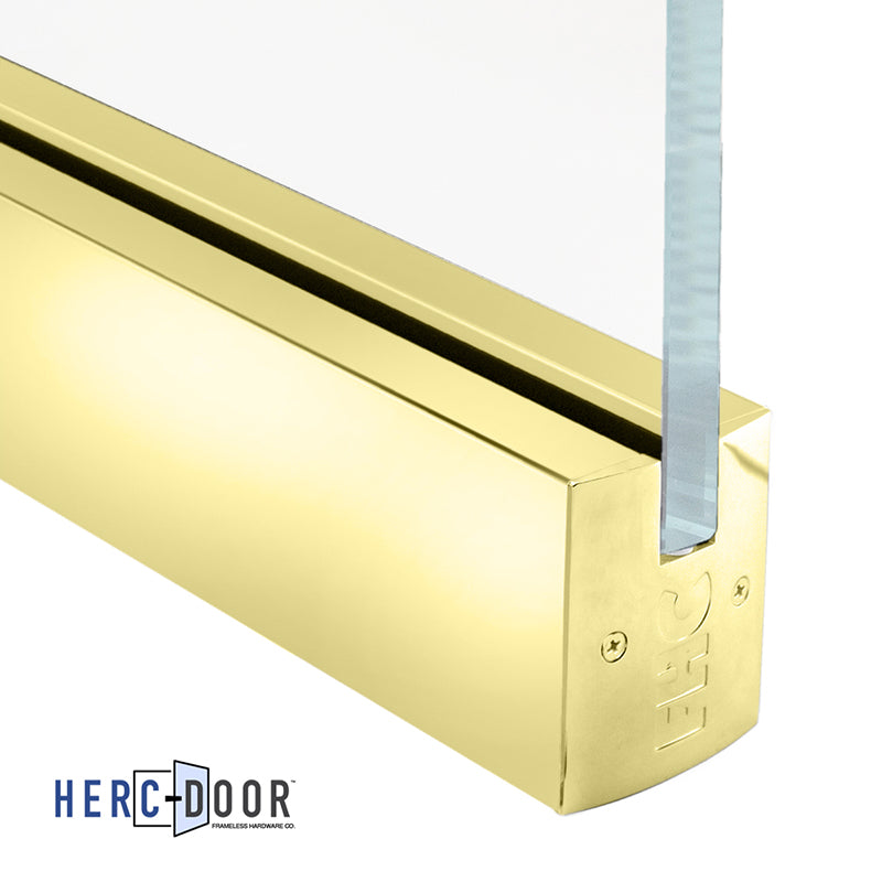 2-1/2" Low Profile Square Door Rail Without Lock - 35-3/4" Length