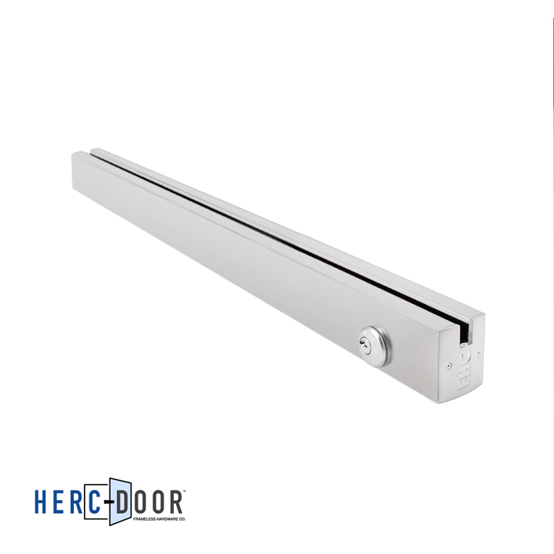 2-1/2" Low Profile Square Door Rail With Lock - 35-3/4" Length
