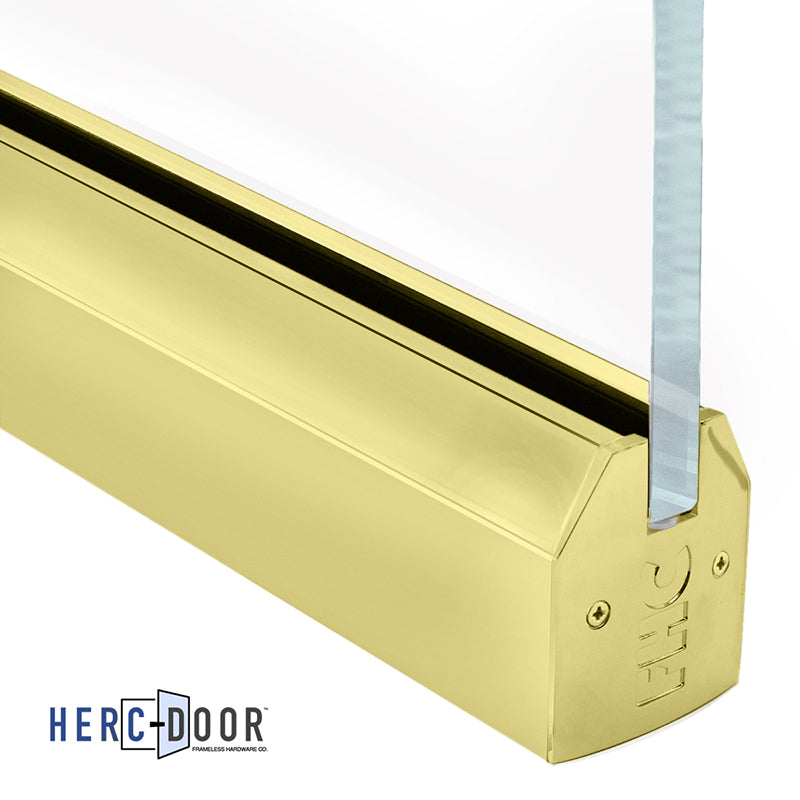 2-1/2" Low Profile Tapered Door Rail Without Lock - 35-3/4" Length