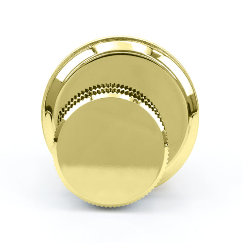 FHC Low Profile Mort. T-Turn W/ 3mm Trim Ring Polished Brass Finish