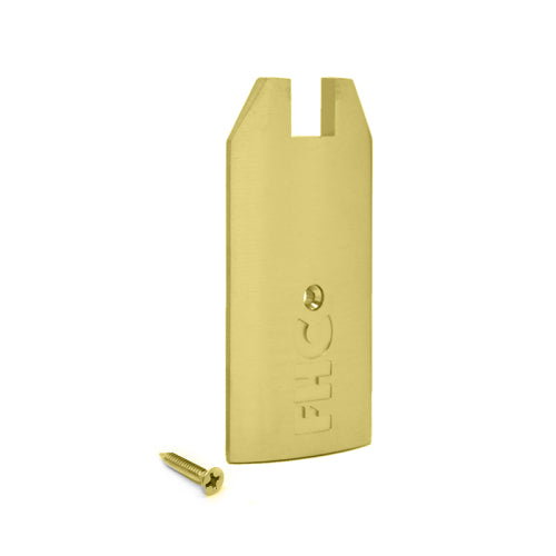 FHC 4" Tapered Sidelite Rail End Cap For 5/8" To 3/4" Glass - Polished Brass
