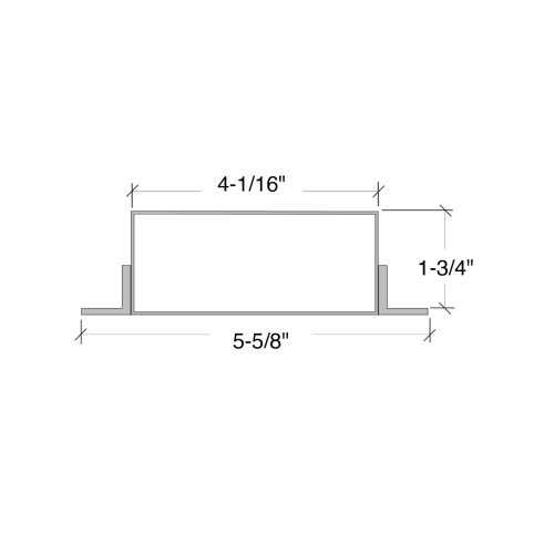 FHC Hat Channel For Single Door Closer - 4" X 36" - White
