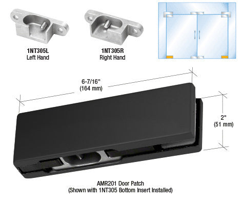 CRL RH European Bottom Door Patch Fitting