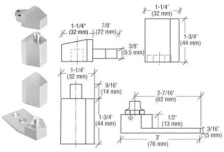 CRL Offset Reversible Pivot Set Flush with Frame Face