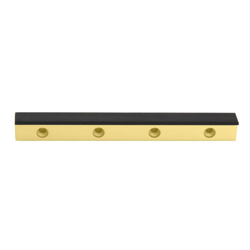 FHC Double Door Stop Header Mount - Polished Brass