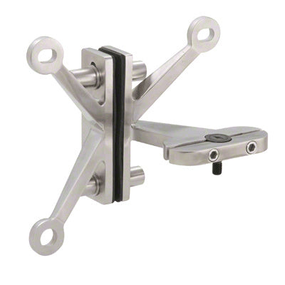 CRL Right Hand 316 Brushed Stainless Steel Three Arm Fin Mount Heavy-Duty Spider Fitting Pivot