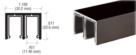 CRL Plastic Lined Aluminum Upper Channel