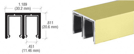 CRL Plastic Lined Aluminum Upper Channel