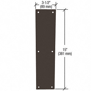 CRL Push Plate 3-1/2" x 15"