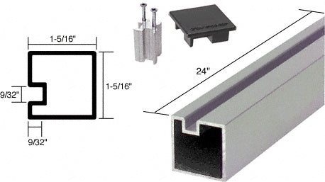 CRL 24" End Aluminum Counter Post
