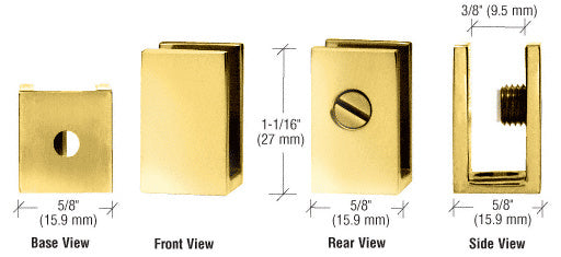 CRL Set Screw Clamp for 1/4" to 5/16" Glass